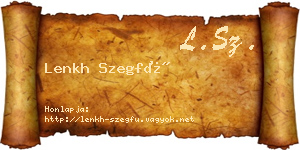 Lenkh Szegfű névjegykártya